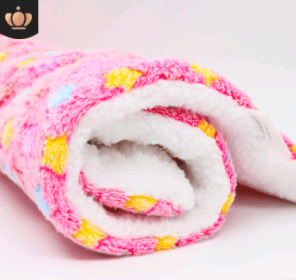 Cute Cat Blankets Dog Pet Mat (Option: Pink starry sky-L70x55)